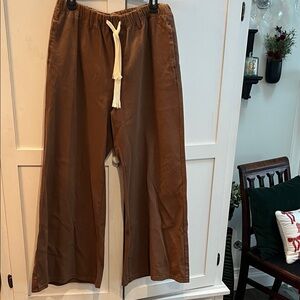 Cider Brown Wide-Leg Sweatpants